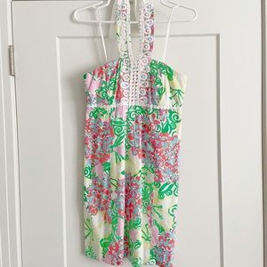 Lilly Pulitzer Resort White Mariposa Halter Dress